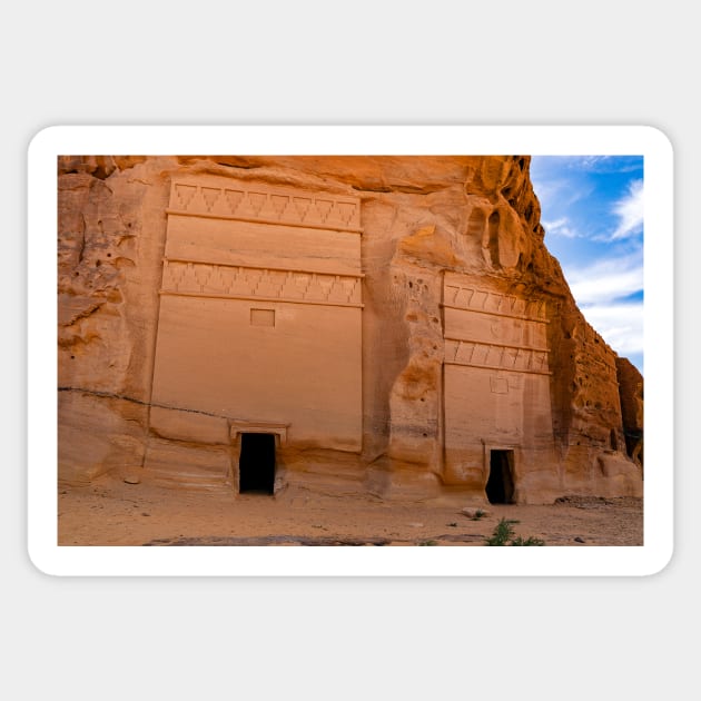 Ancient City in Saudi Arabia Hegra (Mada'in Salih) Sticker by likbatonboot